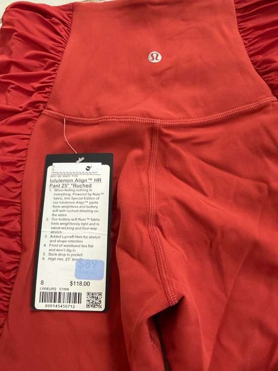 lululemon athletica Ruched-Side High-Rise Leggings - Rust - Picture 6 of 7